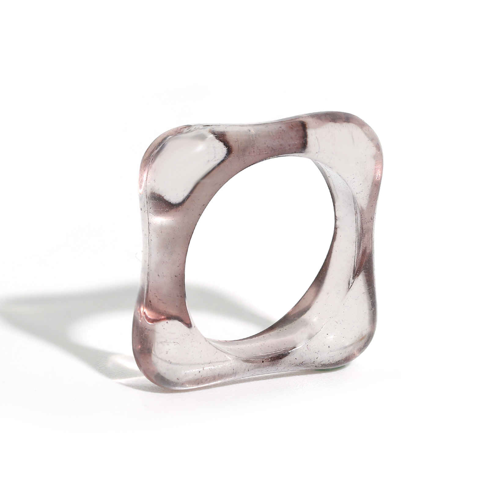 Hip-hop Color Diamond-shaped Resin Ring display picture 27