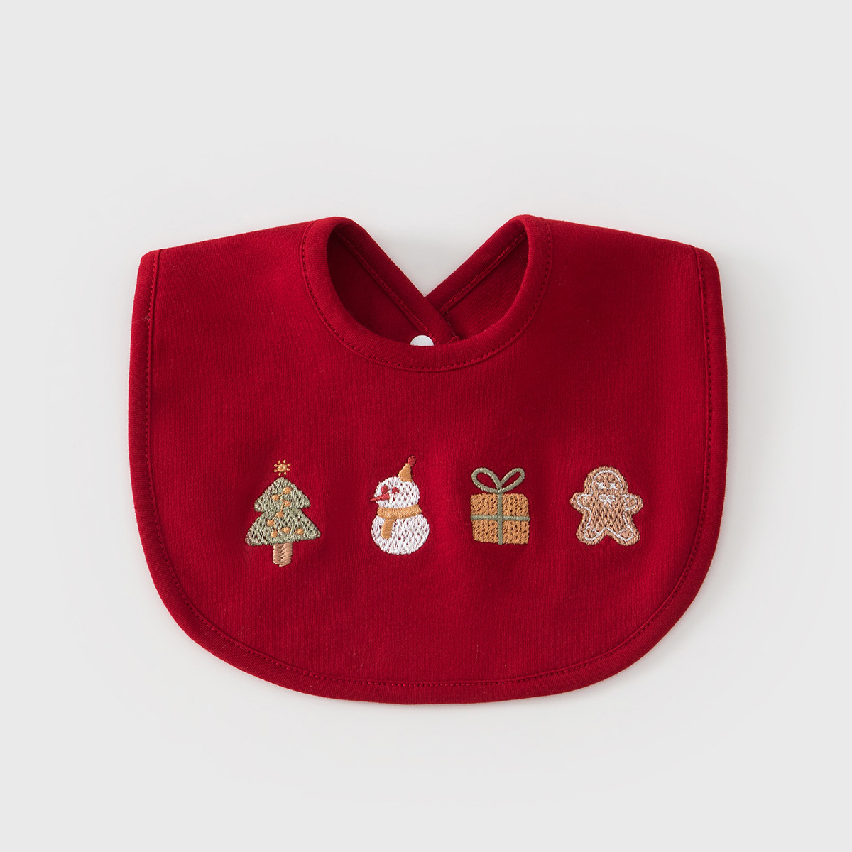 Otoño y invierno: buñuelo de bebés tipo A toallas de saliva de algodón de doble capa, toallas de absorción de leche para bebés, buñuelo rojo para bebés