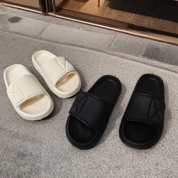 Cross-Border Men's Thick-Soled Adjustable Velcro Slippers for Men and Women, Summer Outer Wear Home Sandals
