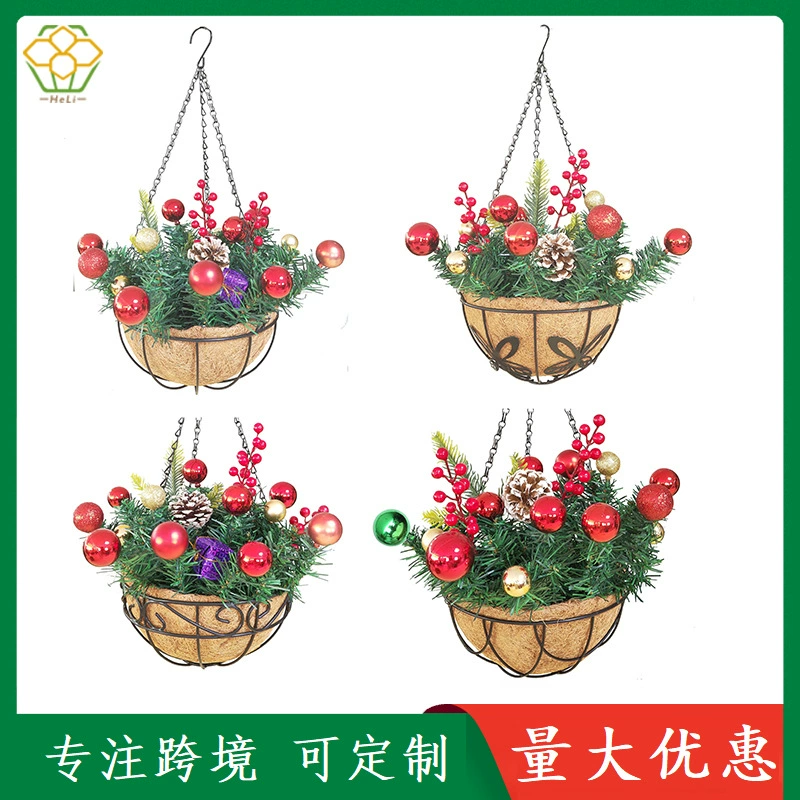 Рождественский подвесной цветочный горшок из кокосовой пальмы, водонепроницаемый, дышащий, креативный контейнер для выращивания цветов, большой объем в наличии