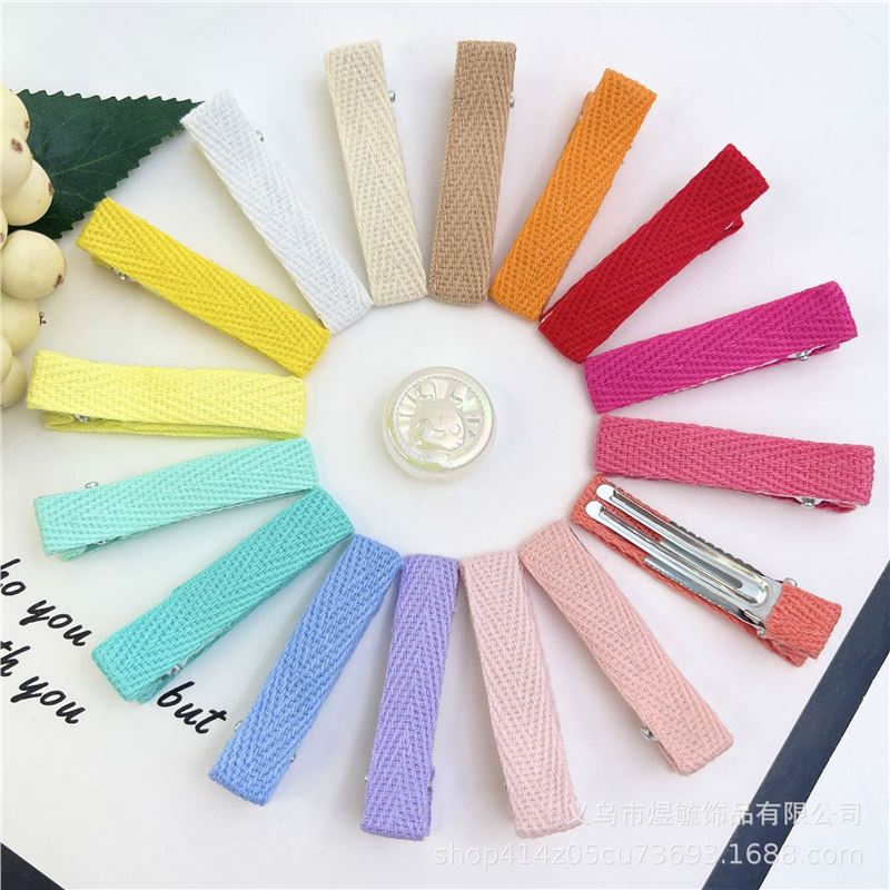 Todo incluido 3.5-5 cm doble bifurcación material diy medio paquete de clip de pelo manual borde clip de boquilla clip de accesorios para el pelo clip inferior