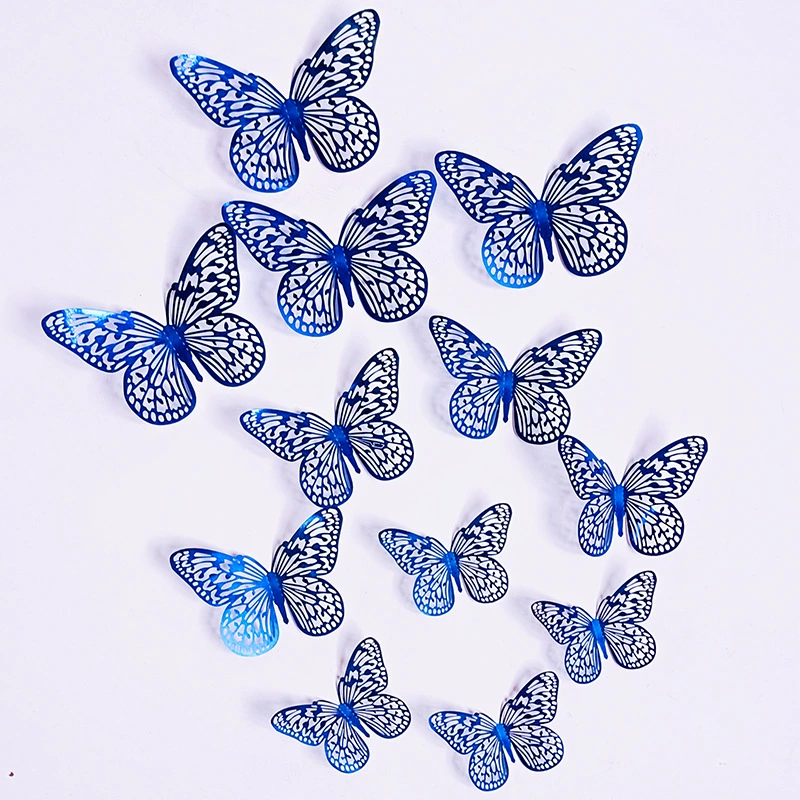 Полуж Butterfly 3D полый имитационный металлический бабочек настенный декор для дома гостиной трехмерная бабочка декоративная наклейка