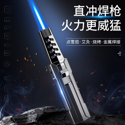 TH-853 Windproof Direct Jet Gas Metal Flame Gun Outdoor BBQ Igniter Cross-border Wholesale