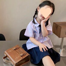 泰式学院风夏小学生毕业班服幼儿园园服女国校服洋气裙套装