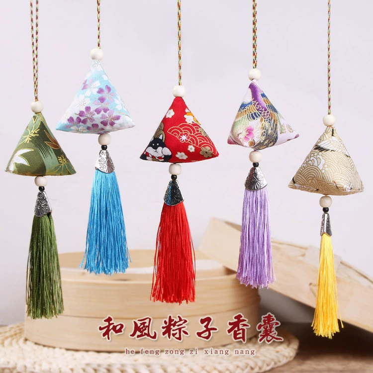 Дракон лодка фестиваль Полынь Zongzi Саше репеллент от комаров мини треугольник Zongzi маленький саше деятельности подарок кулон оптом