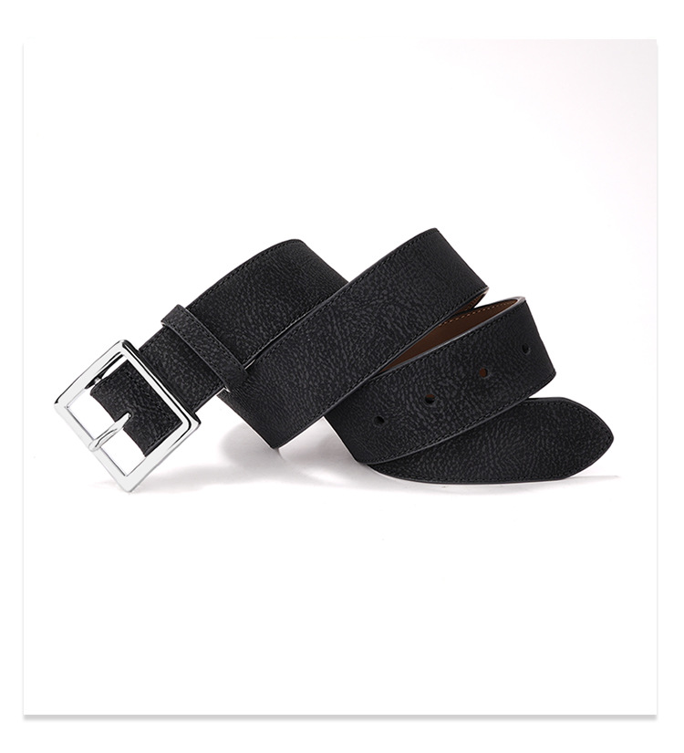 Neuer, vielseitiger Gürtel mit Dornschließe im schlichten Stil für Jeans und Kleider, strukturiertes Design mit gekreuztem Rand, ausgewählte Damengürtel_voghion.com