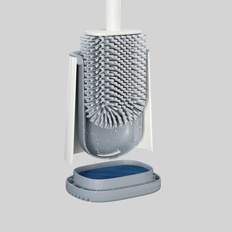 Cabeza grande de goma suave cepillo de baño hogar desmontable Rod cepillo de baño cepillo de limpieza Punch-libre de pared cepillo de baño al por mayor