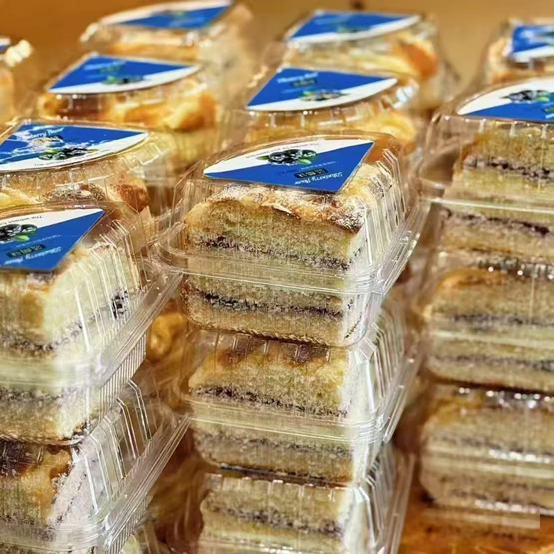 椰香蓝莓面包包装盒坚果奶酪包透明塑料防雾三角烘焙西点打包盒