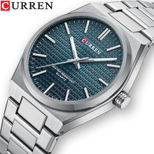 CURREN/卡瑞恩8439钢带手表简约日历大表盘商务表防水男生时装