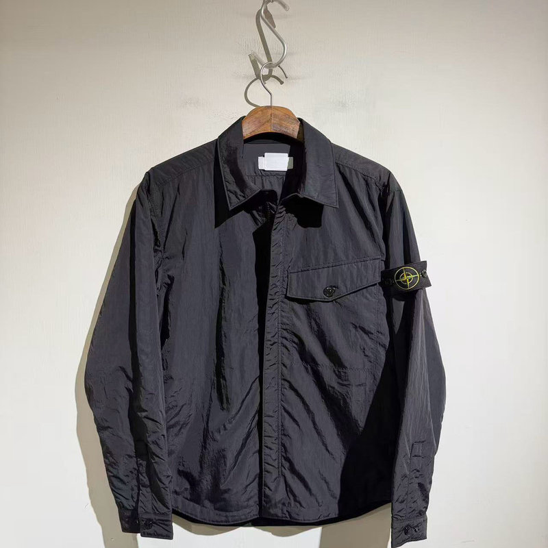 American Street Style 25Aw Functional Compass Badge Sleeve Shirt Collar Cotton Jacket Lightweight Cotton Turn-Down Collar Work Jacket American Street Style 25Aw Functional Compass Badge Sleeve Shirt Collar Cotton Jacket Lightweight Cotton Turn-Down Collar Work Jacket