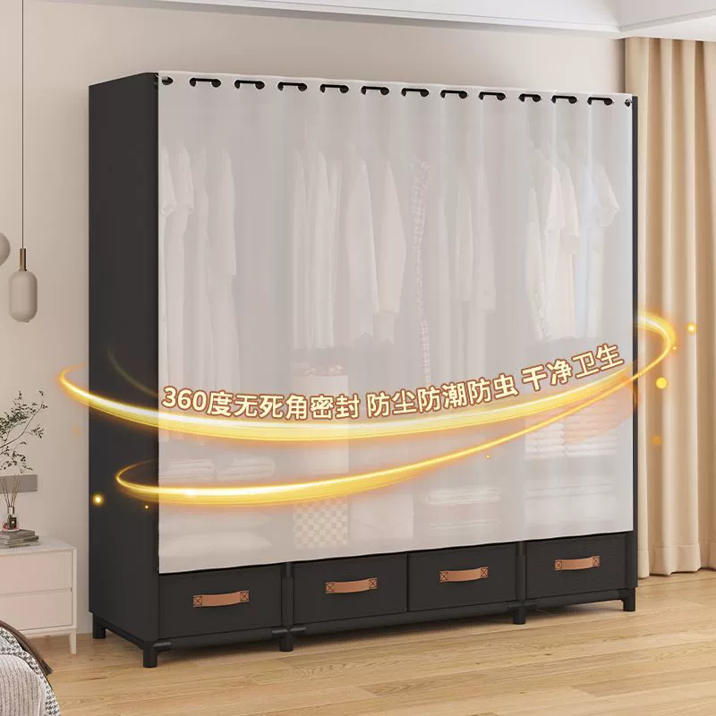 Wardrobe Closet Wardrobe Shelf Rack Renter-friendly Budget from Yomiego