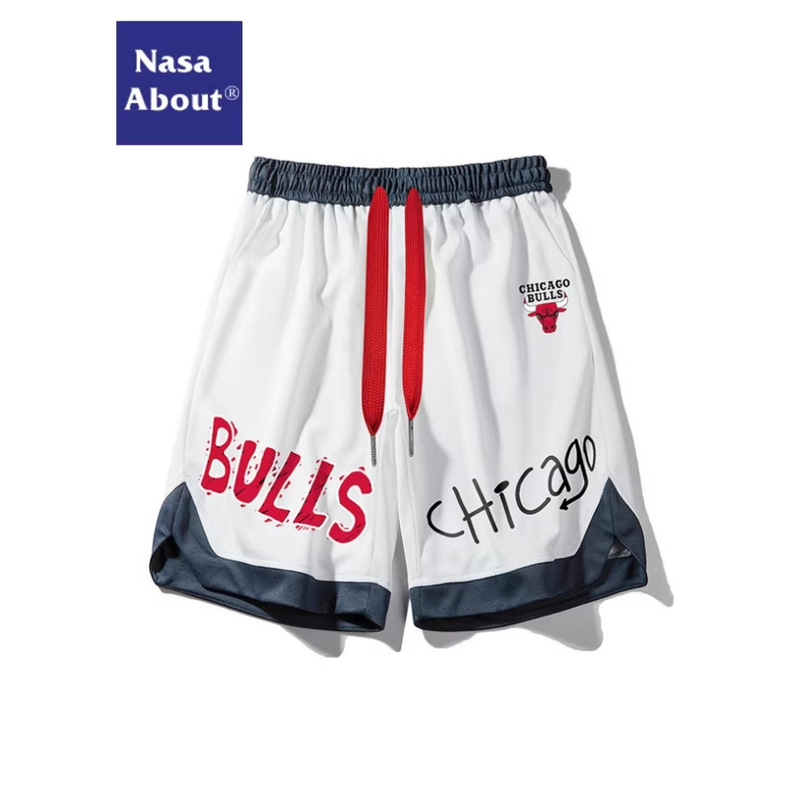 Nasa Collaboration Men's Summer Thin Shorts Bulls Basketball Running Quick-Dry Sports Shorts Nasa Collaboration Men's Summer Thin Shorts Bulls Basketball Running Quick-Dry Sports Shorts