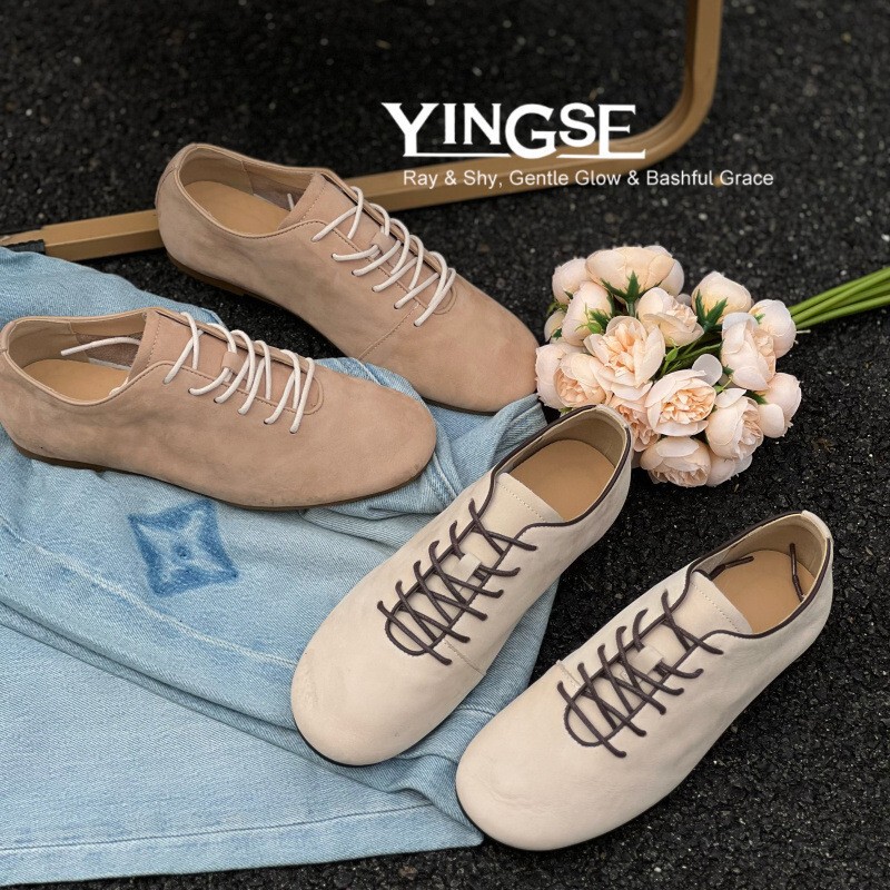 German-Style Women's Shoes 2026 Spring/Summer New Korean Version Color-Blocking Casual Sneakers Flat Retro Student Sneakers