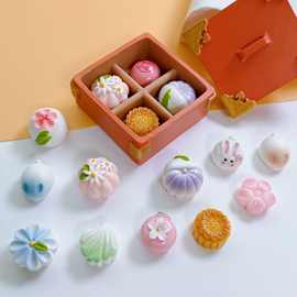 仿真食玩中式糕点花朵点心树脂diy装饰品工艺品小配件桌面小摆件