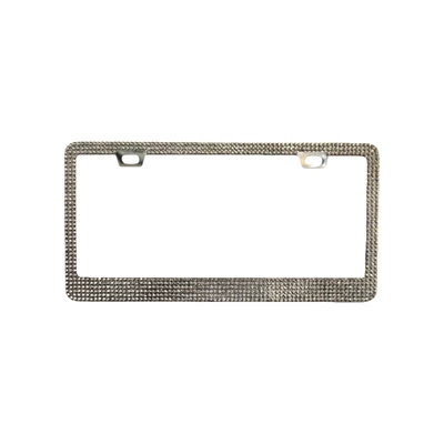 simple and stylish, US standard license — License plate holder/license plate holder - mineral-silver-rhinestone-1-piece