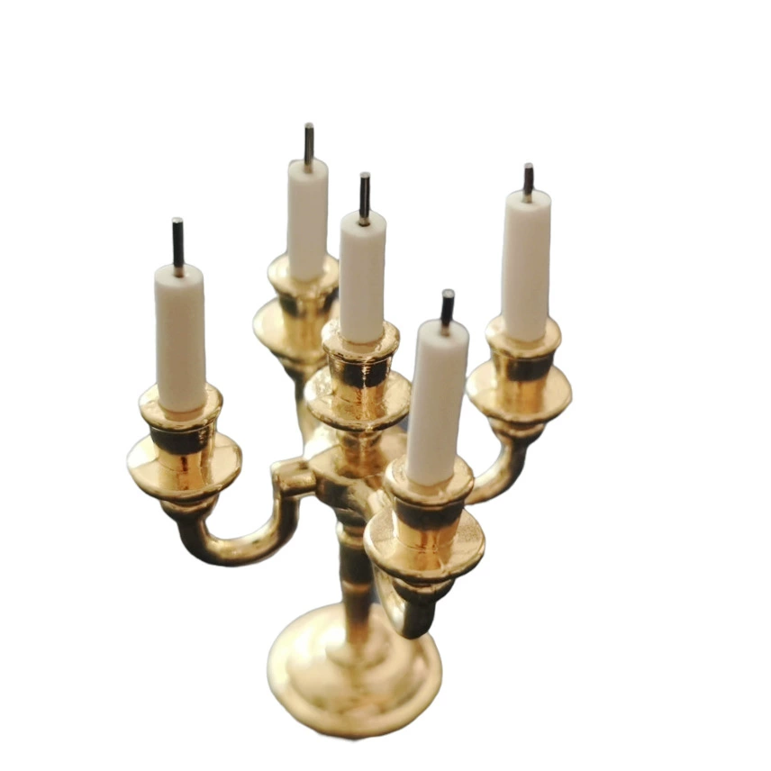 Аксессуары для кукольного домика [мини настольная Свеча/Европейский подсвечник] Материал стола для рождественской сцены