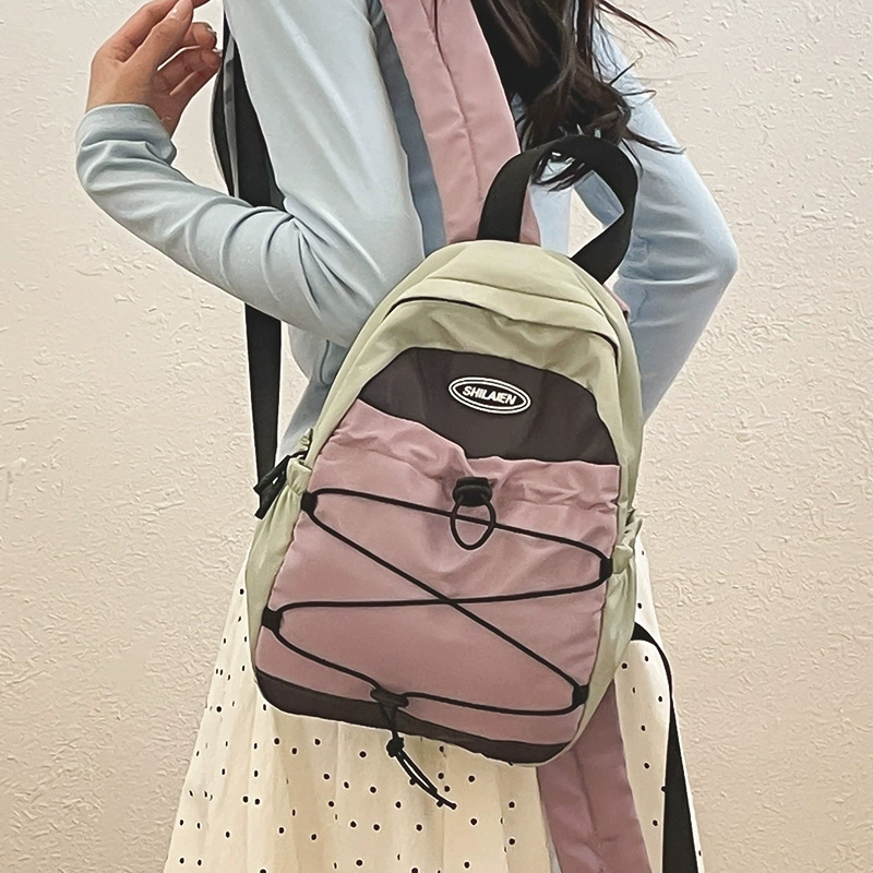 Японский маленький школьный портфель женский 2024 новый ветер милый шнурок