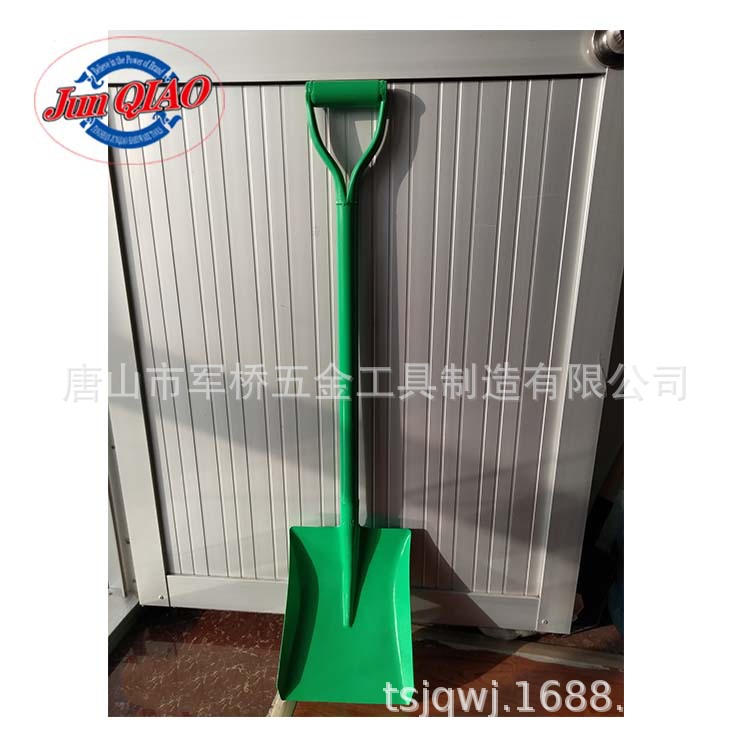 工厂直供缅甸越南东南亚铁柄钢锹消防锹园林农用连体铁锹挖土工具