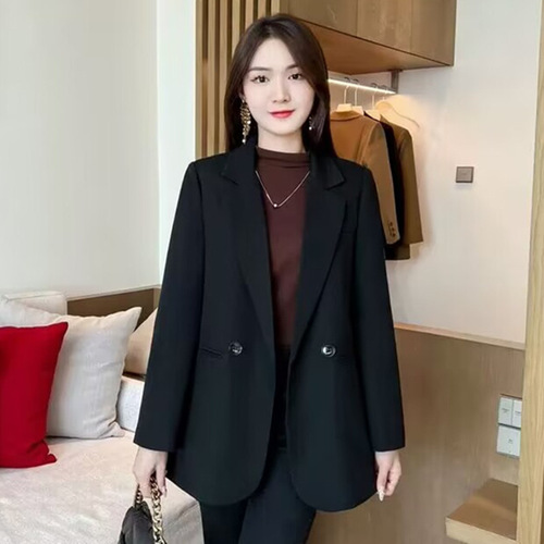 Women's 2026 Spring and Autumn New Korean Style Fitted Small Figure Casual Elegant Blazer Jacket