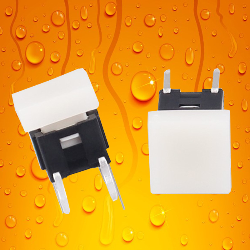 按键开关 6x6HC-L15带灯轻触开关带方形帽子ROHS现货耐温
