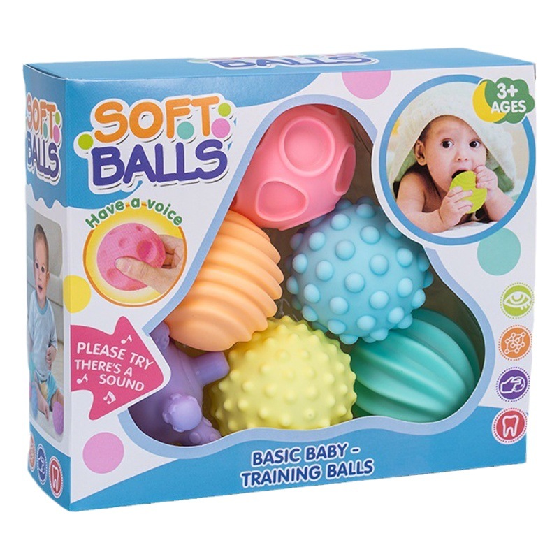 Manhattan bebé bola de la mano juguete de goma suave multi-textura táctil percepción bola mordedura infantil juguete de agua
