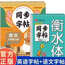 三年级上语文英语同步字帖小学生钢笔字帖练字专用正版临慕生字