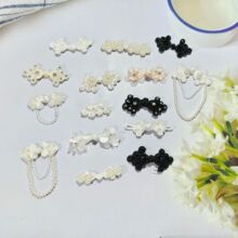 新款国潮手工钉珠水晶盘扣汉服旗袍纽扣装饰辅料服装配饰diy饰品