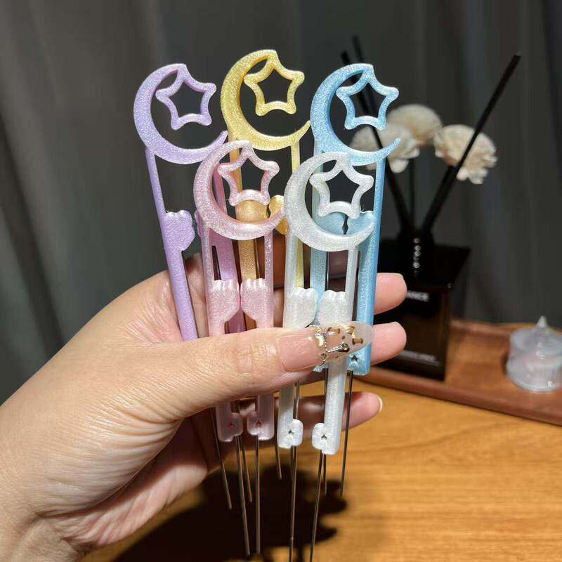 Dou Shiguang 2.6mm Small Bean-Shaped Bead Tweezers Double Needle Star and Moon 70 Bead Pen Bead Needle Bead Shovel Bead Tools
