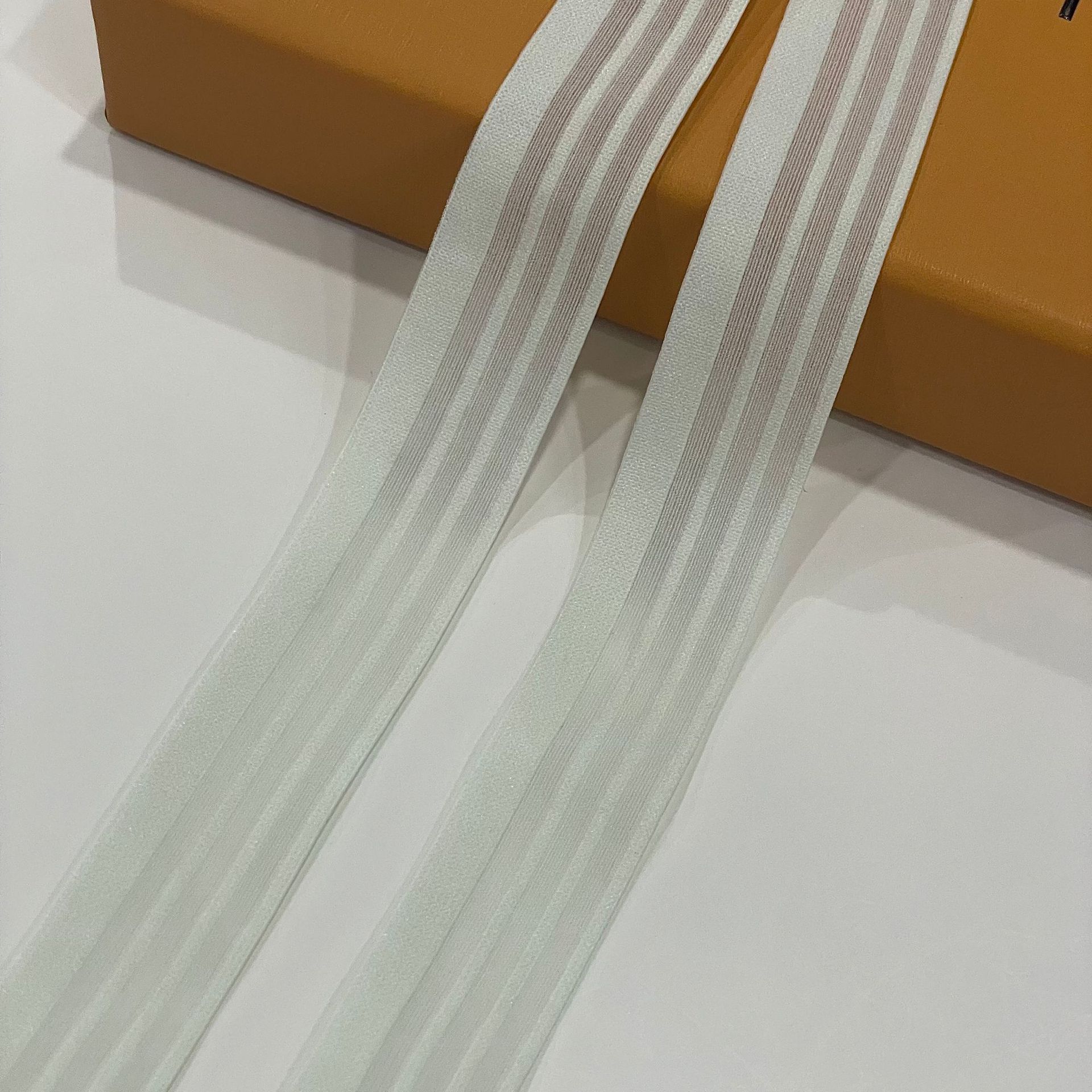 2.0cm 三层玻璃纱松紧带 弹力透明鱼丝 女士内裤网纱袖口包边辅料