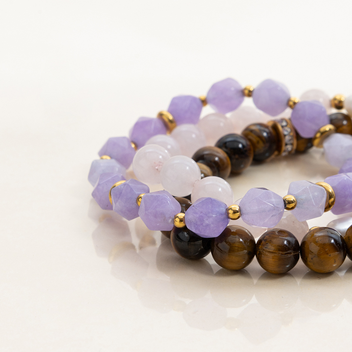 Wanxing Joyería de moda europea y americana Pulsera de anillo de diamante de acero inoxidable Pulsera de ojo de tigre Pulsera de lujo ligero y de alta calidad