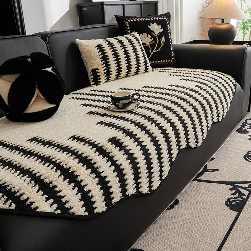 2025 nuevo otoño y invierno Navidad sofá de peluche cubierta de sofá cubierta de cubierta toda una cubierta de cubierta gruesa cubierta de cubierta de toalla para sentarse