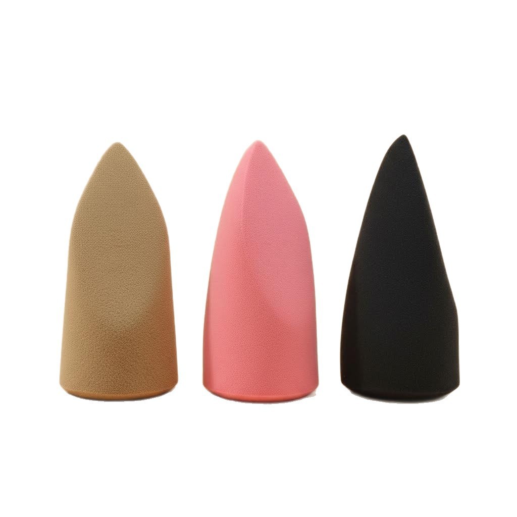 Lípido labial en forma de lengua, esponja multicolor opcional, maquillaje suave, maquillaje preciso, diseño de corte oblicuo sin pó