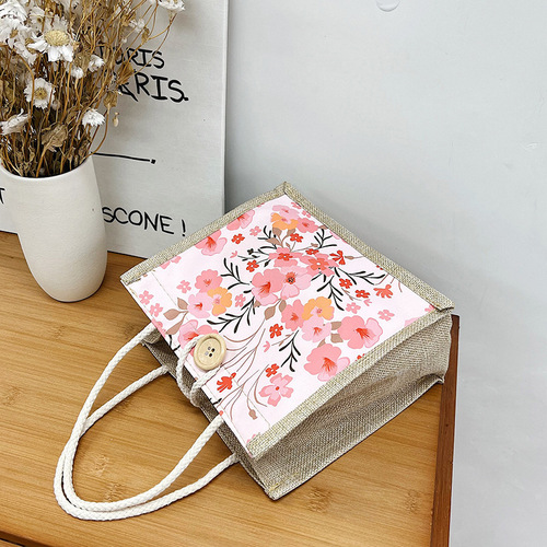 Bags Floral Canvas Bag Women's Bag Small Fresh Western Style Shoulder Bag Fashion Tote Bag  New Women's Bag