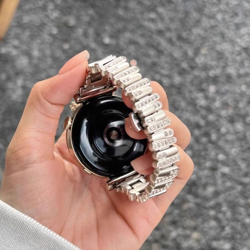 Suitable for Iqoo Watch Gt Watch Strap Vivo Watch Gt Strap Asymmetrical Flash Diamond Metal Women's Model