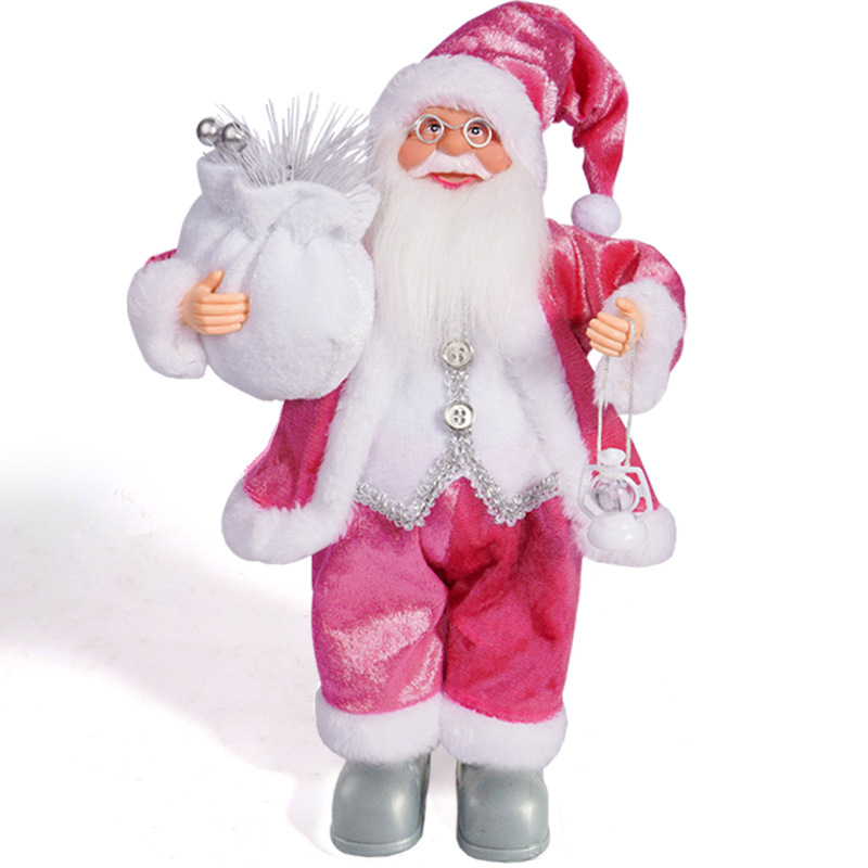 越境クリスマス新商品 プラスチック製サンタクロース人形 ショーウィンドウ装飾用品 12inch 立ち姿サンタクロース|undefined