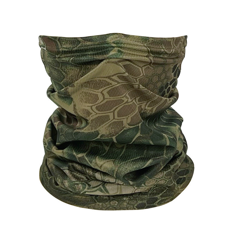 Pañuelo de seda de camuflaje para casco, pañuelo para la cabeza para pesca al aire libre, máscara de protección solar para el cuello de verano, transpirable para ciclismo y deportes.