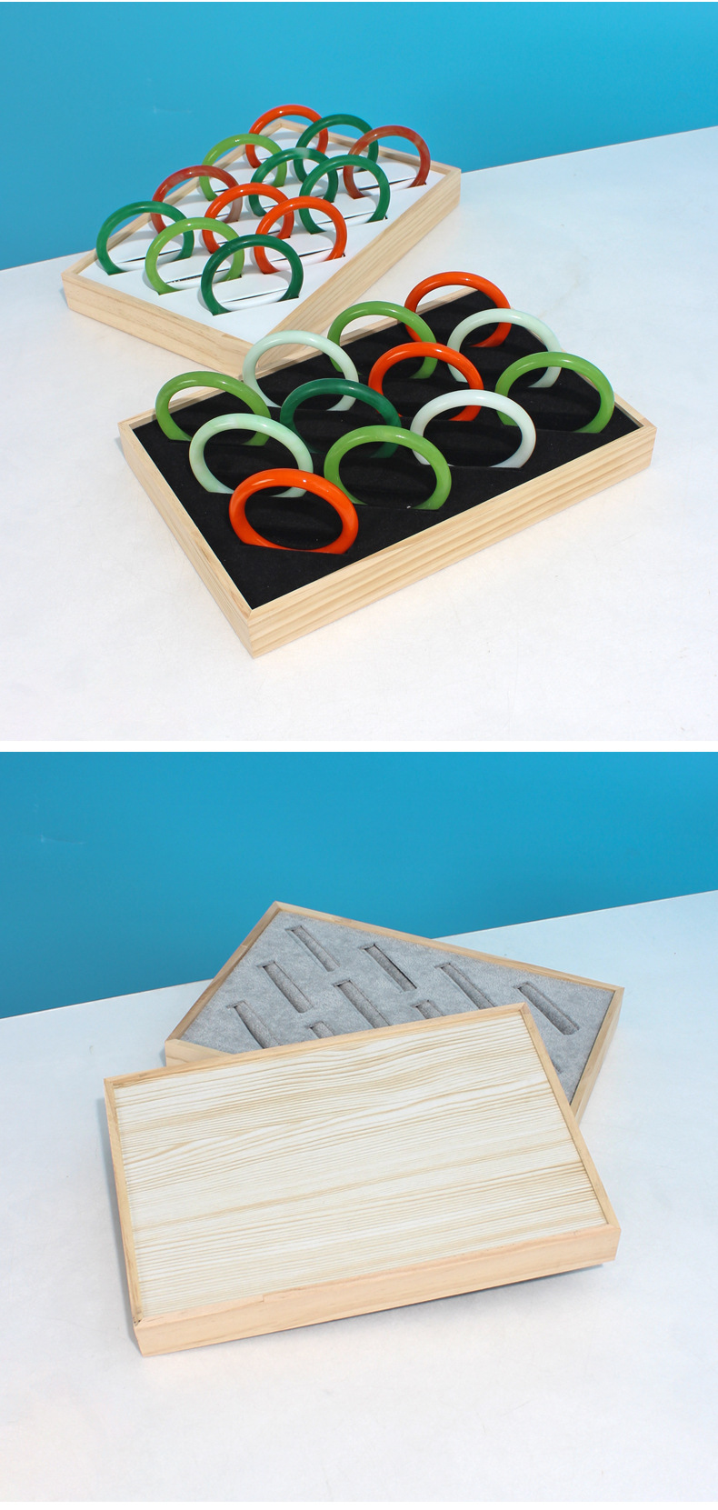 Fashion New Solid Wood Bracelet jewelry display box wholesale