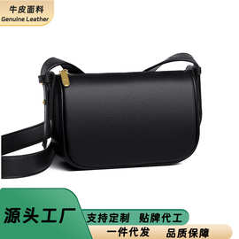 跨境真皮枕头包头层牛皮外贸新款时尚百搭休闲波士顿单肩斜跨手提