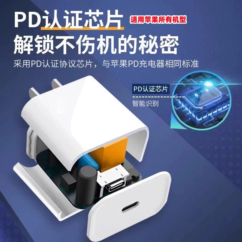 USB-C Charger Set for iPhone 15–17, PD20W/30W, Double-ended C–C Fast Cable