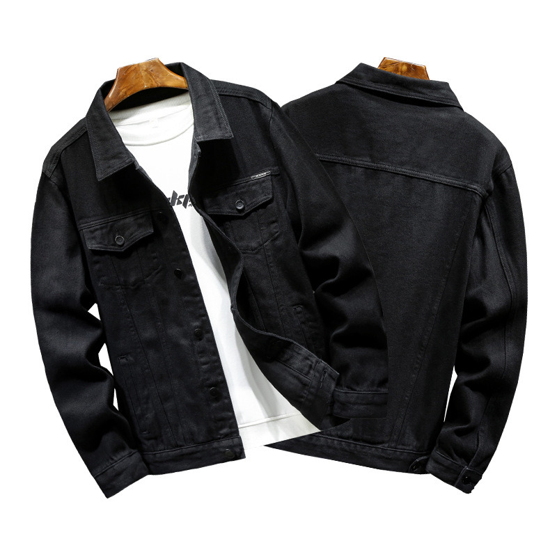 Men's Clothing 2024 new solid color casual men's jacket autumn simple loose denim jacket men in stock_voghion.com
