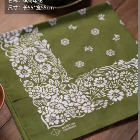 橄欖綠青團包裝裹布烘焙餅乾清明果綠豆糕蛋黃酥點心禮盒方巾裝飾