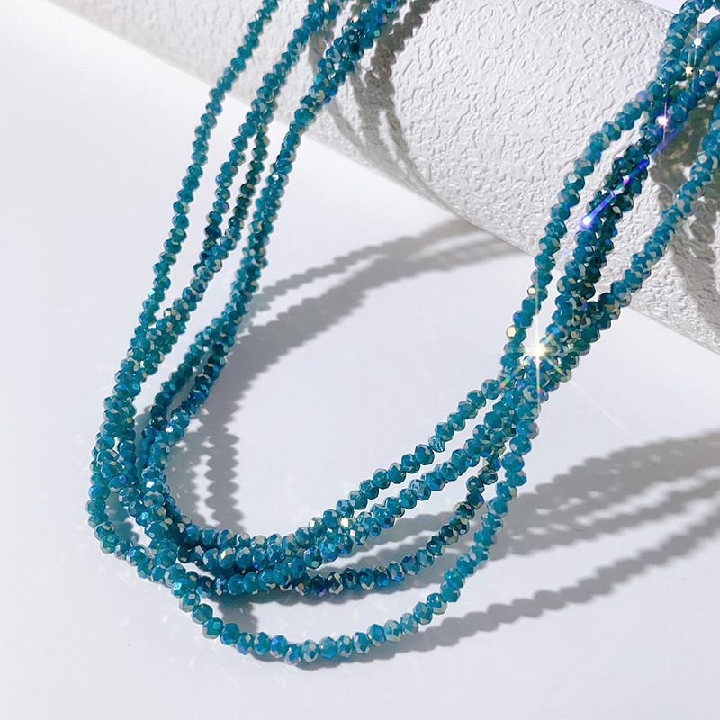 Cuentas planas de 1MM para ruedas de cuentas, cuentas de porcelana AB de alta temperatura, coloridas, transparentes, iridiscentes, facetadas, para pendientes, pulseras, espaciadores y micro cuentas.