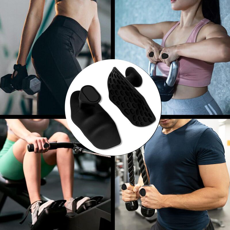 Workout Grips硅胶哑铃举重握力器防滑防茧护掌抓握健身手套|undefined