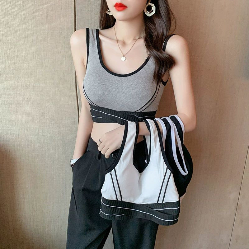 Спортивное нижнее белье для йоги, Женский противоударный жилет с защитой от провисания, топ без стального кольца, красивая задняя основа, ношение слинга, Женская нагрудная одежда