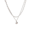 Fashionable necklace from pearl, golden chain for key bag , accessory, 2023 collection, simple and elegant design