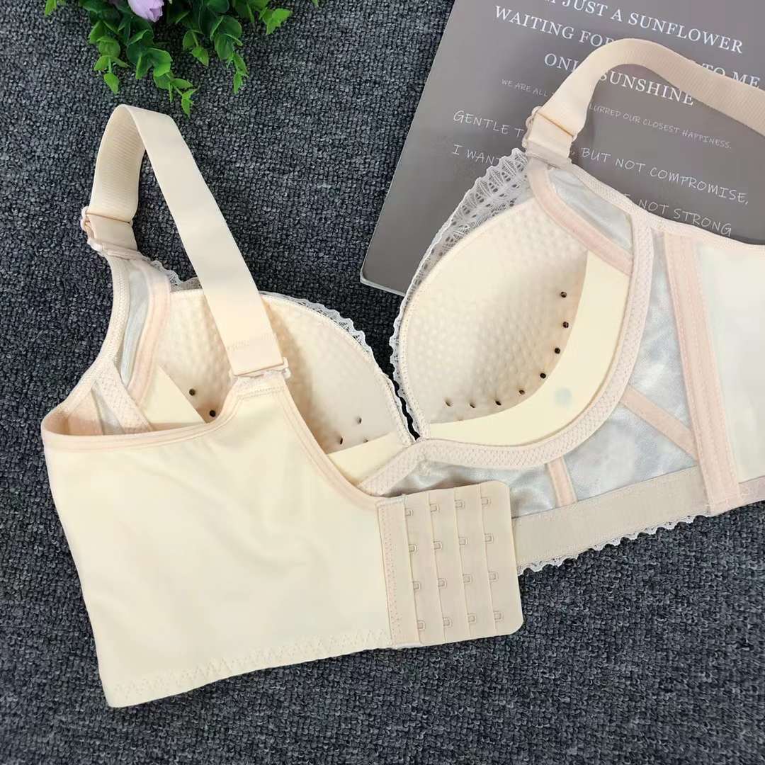 Bréster de alta calidad estilo de encaje jacquard transpirable ajustable confort lateral plegable ropa interior de botón múltiple