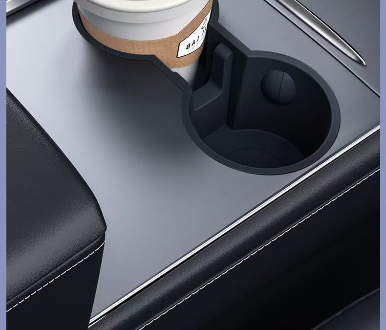 Suitable for Tesla Model 3/Y/Yl Central Control Water Cup Holder Water Cup Slot Tpe Cup Sleeve Accessories Modified Car