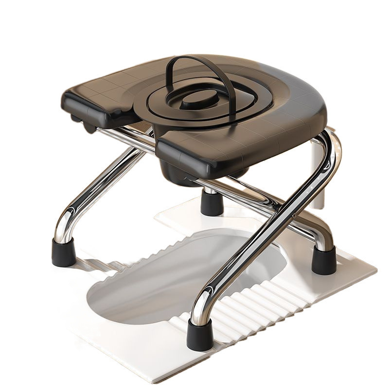 inodoro de acero inoxidable extra grueso y extra grueso cojín de inodoro plegable asiento de inodoro para ancianos embarazados