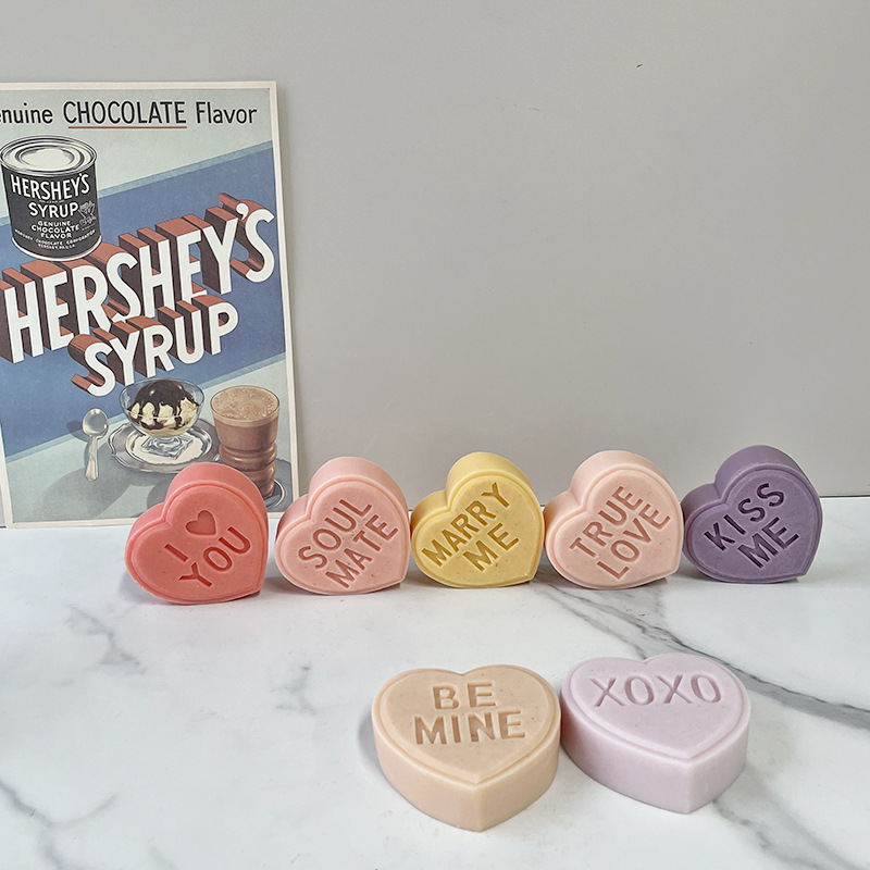 Día de San Valentín serie tridimensional carta de amor vela molde de silicona DIY amor hecho a mano jabón aromaterapia molde