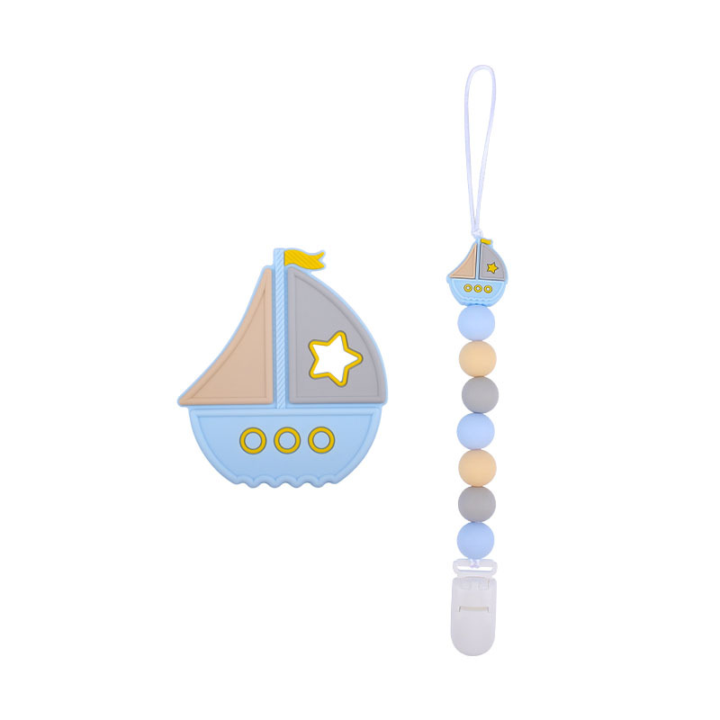 Bebé colorido de silicona vela juguete mordedor bebé Cadena de chupete de silicona AliExpress Venta caliente teether traje